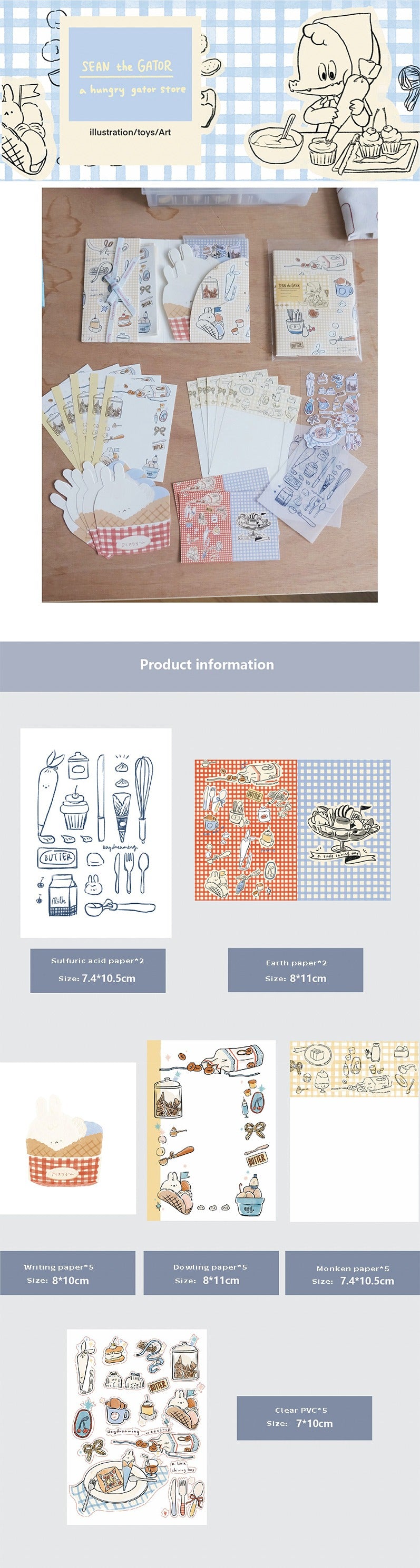 A Gator Life | Cream Bunny Journal Material Pack