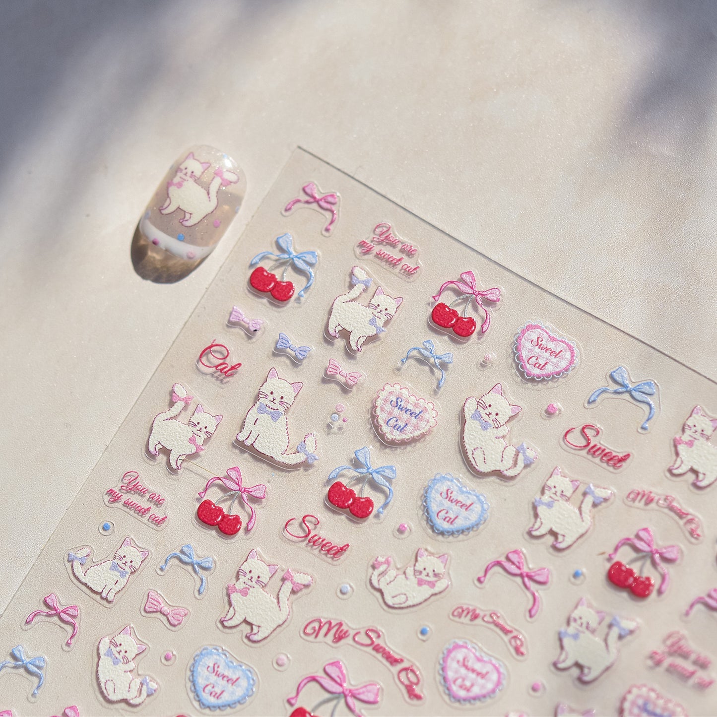 Hello Claws | Kitty And Bear Nail Deco Sticker