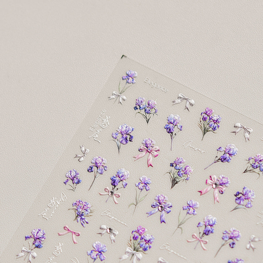 Hello Claws | Purple Flower Nail Deco Sticker
