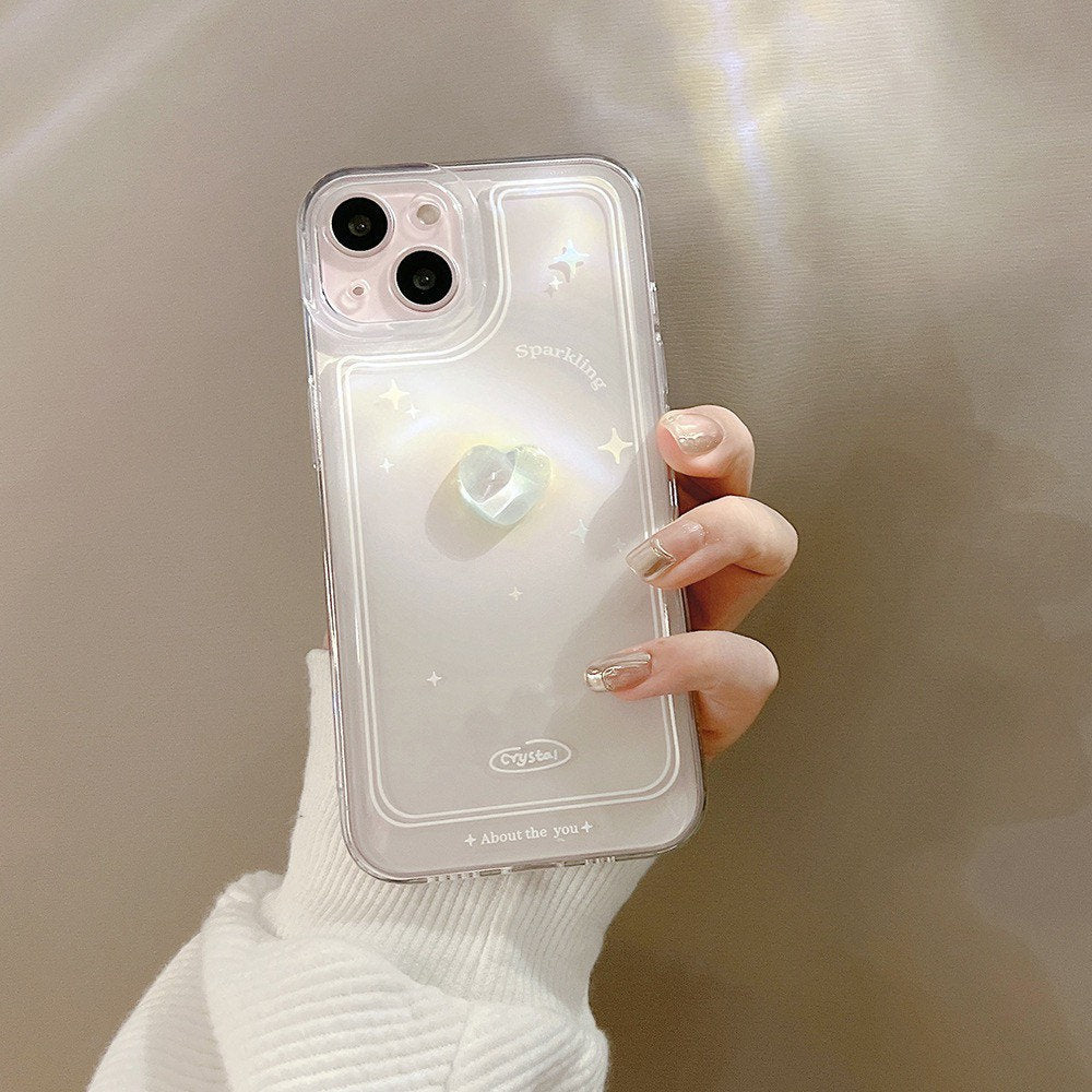 Cute Crystal Heart iPhone case