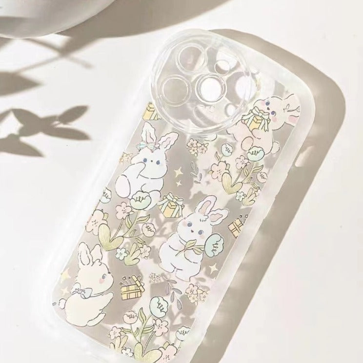 Cute and Adorable Flower Bunny iPhone Case