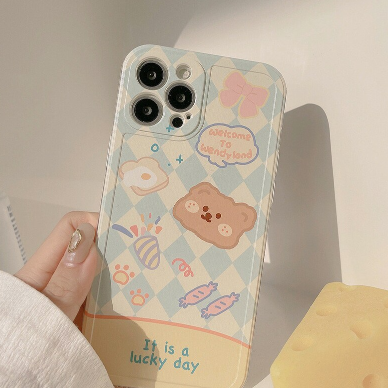 Cute Teddy Bear iPhone Case | Korean Phone Case