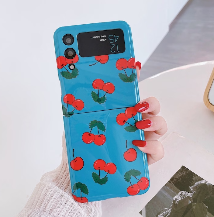 Korean Cherry  Kawaii Cartoon Samsung Galaxy Z Flip Phone case