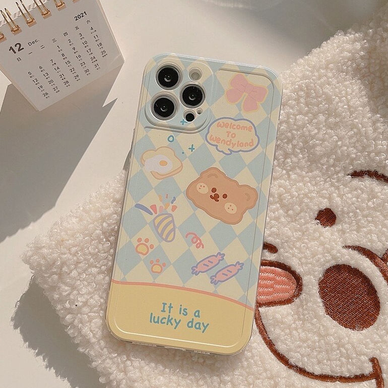 Cute Teddy Bear iPhone Case | Korean Phone Case