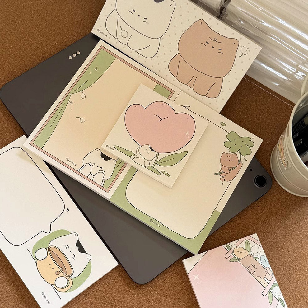 Hello Cat | Flower Kitty Memo Note Pad