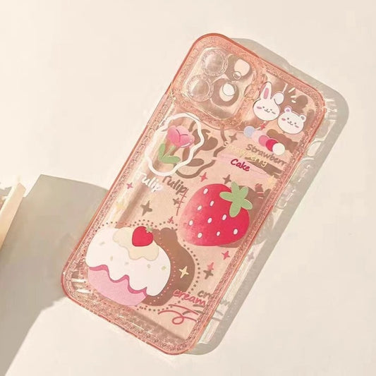 Pink Strawberry Cake Phone Case