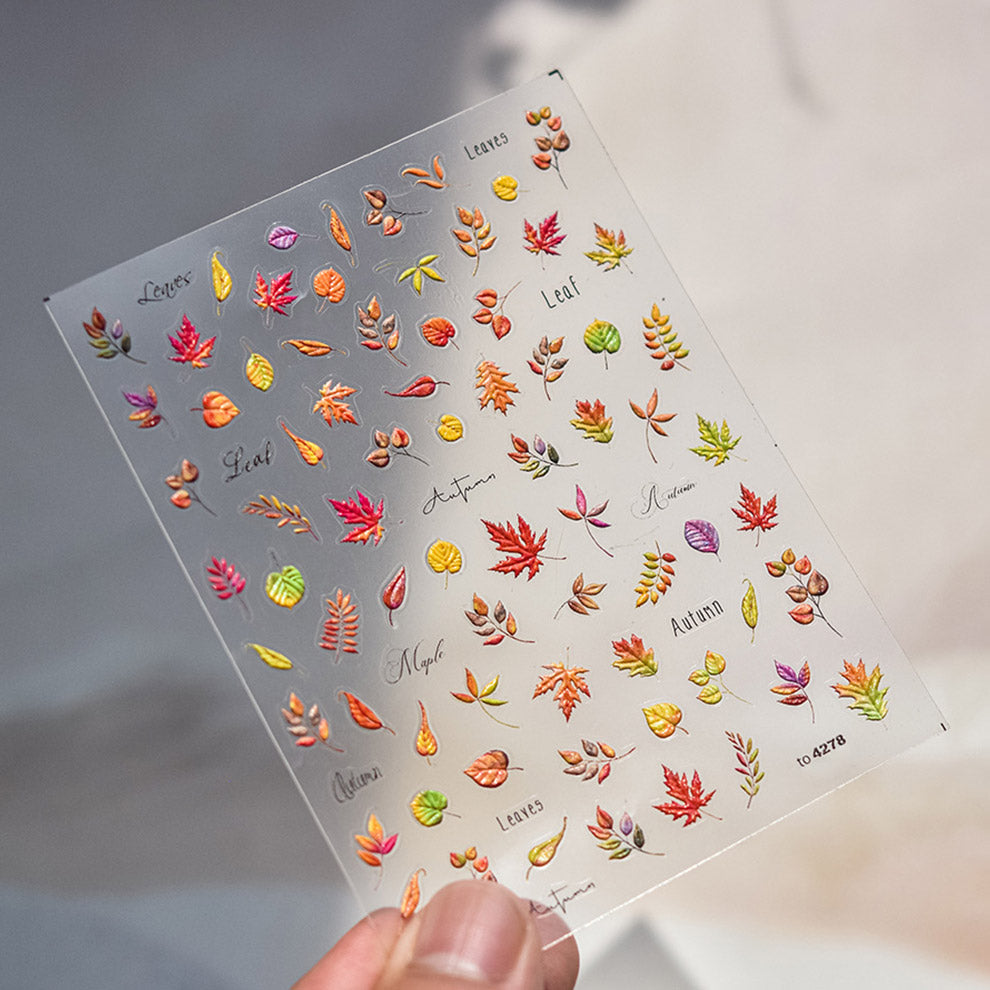 Autumn Leaf 5D Nail Deco Sticker