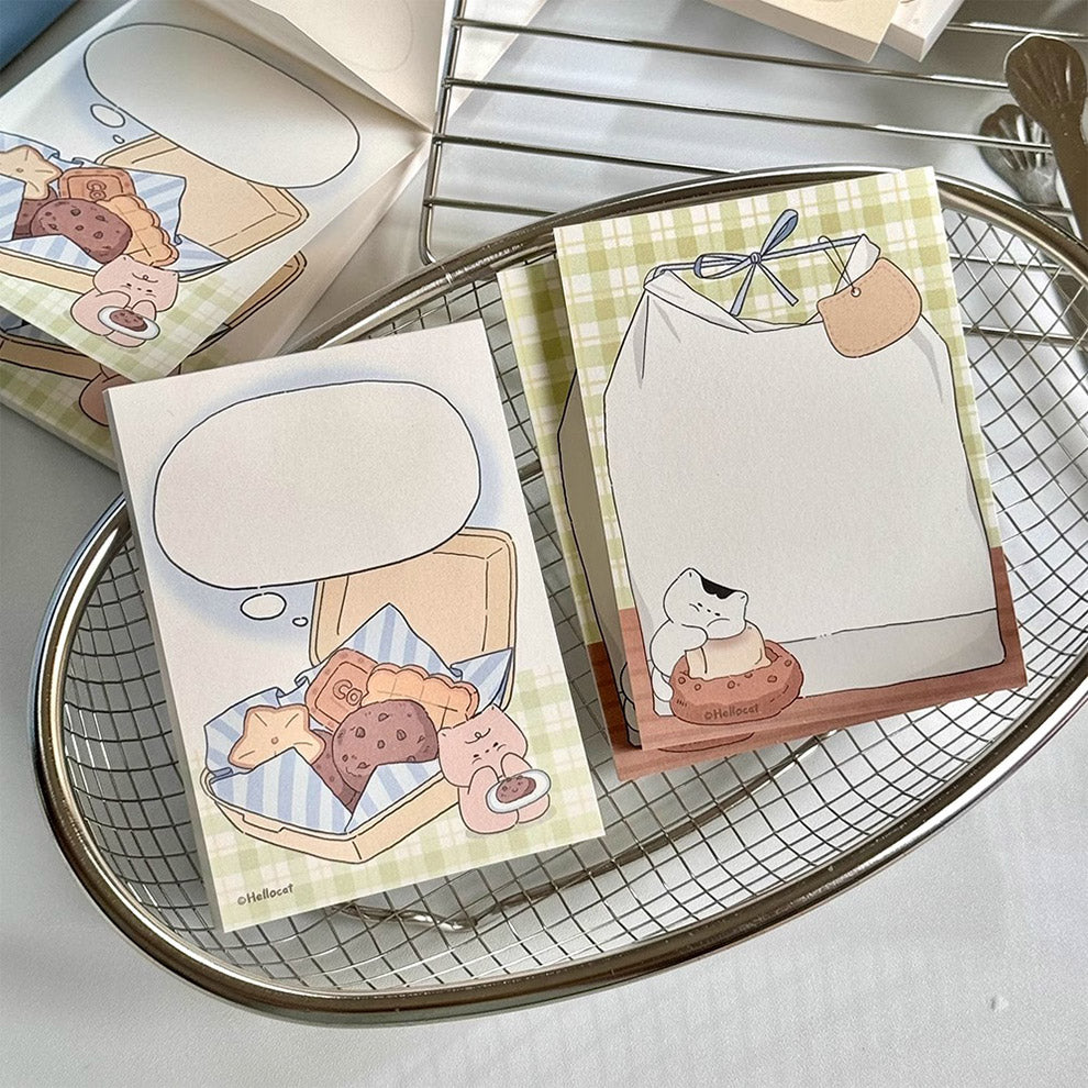 Hello Cat | Cookie Memo Note Pad