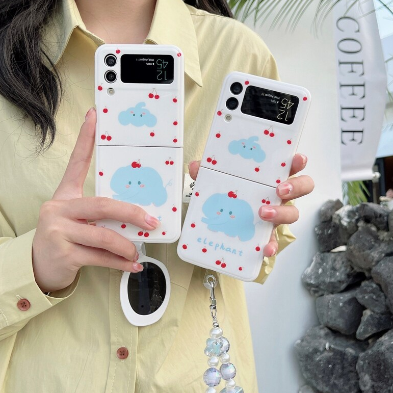 Cherry and Elephant Z Flip Case