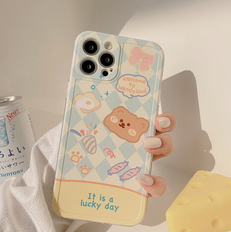 Cute Teddy Bear iPhone Case | Korean Phone Case