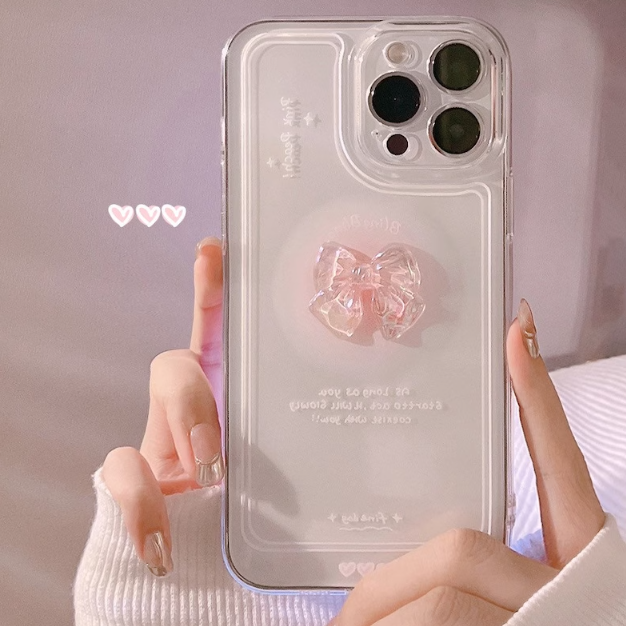 Kawaii Sweet Cute Crystal Bowknot iPhone case