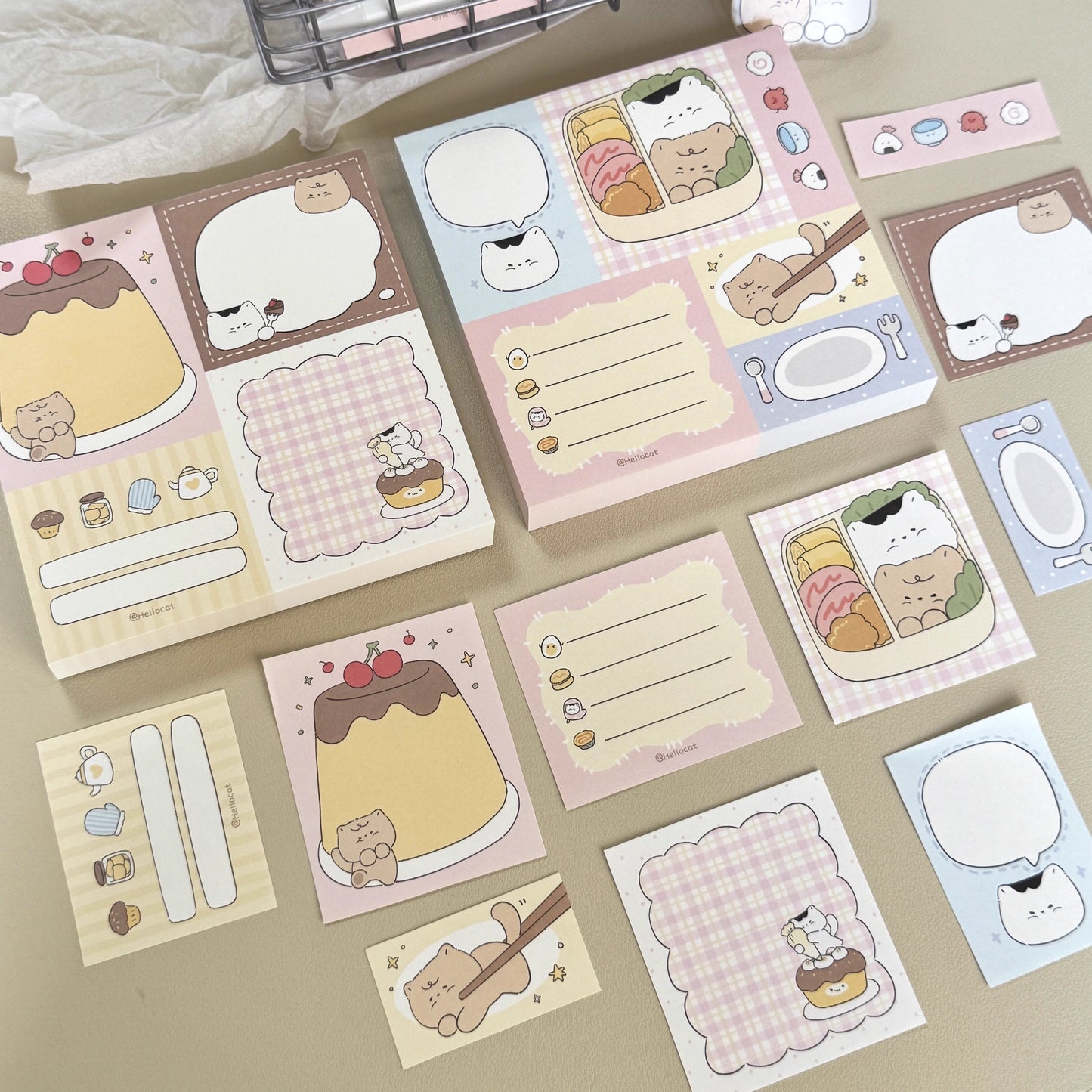 Hello Cat | Kitty Patchwork Memo Note Pad