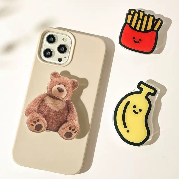 Bear/Banana/Chips Phone Holder Desktop Support