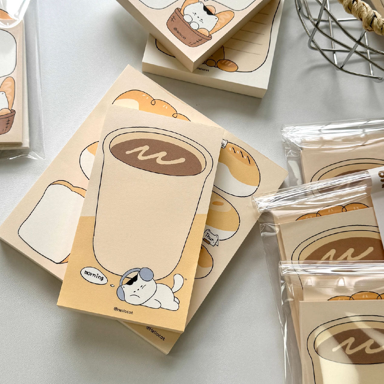 Hello Cat | Bread Cat Memo Note Pad