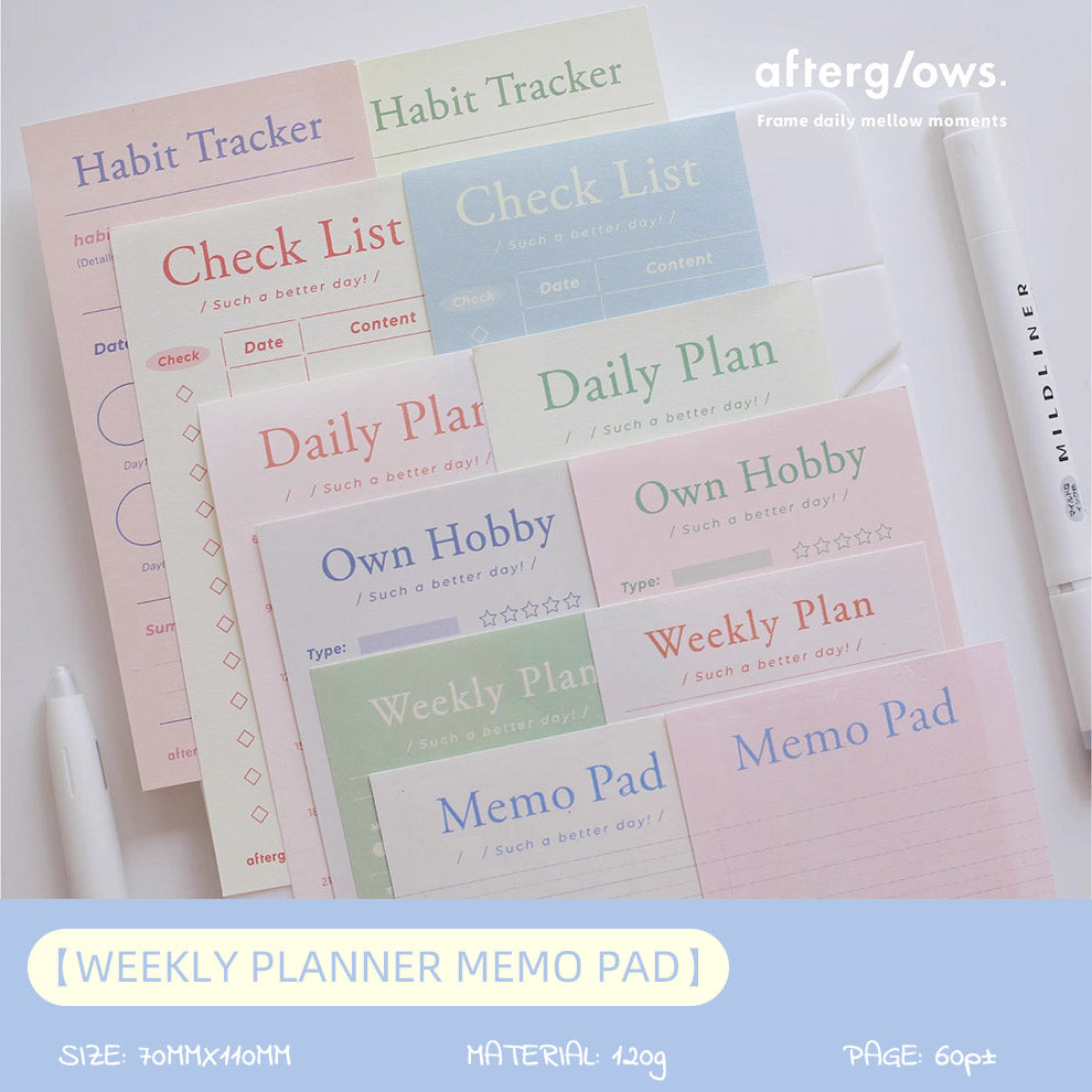 Afterglows | Daily Life Memo Note Pad