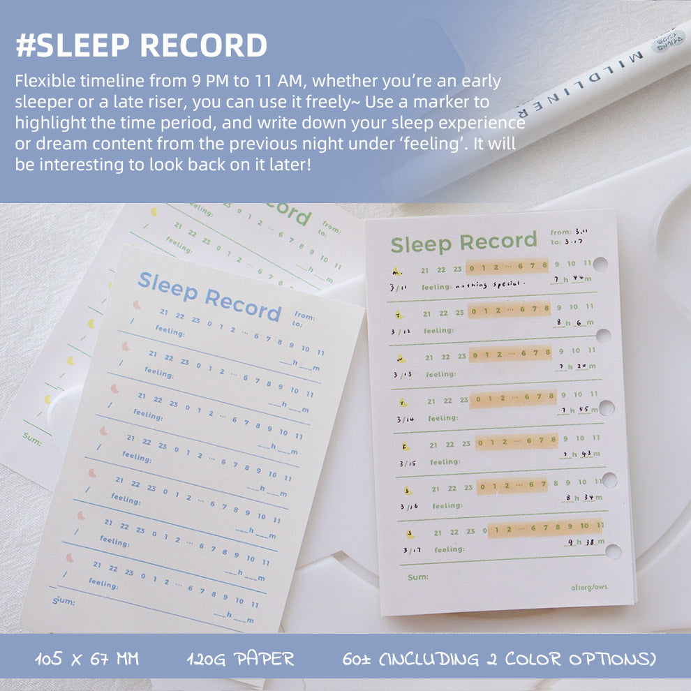 Afterglows | Sleep Record Memo Note Pad