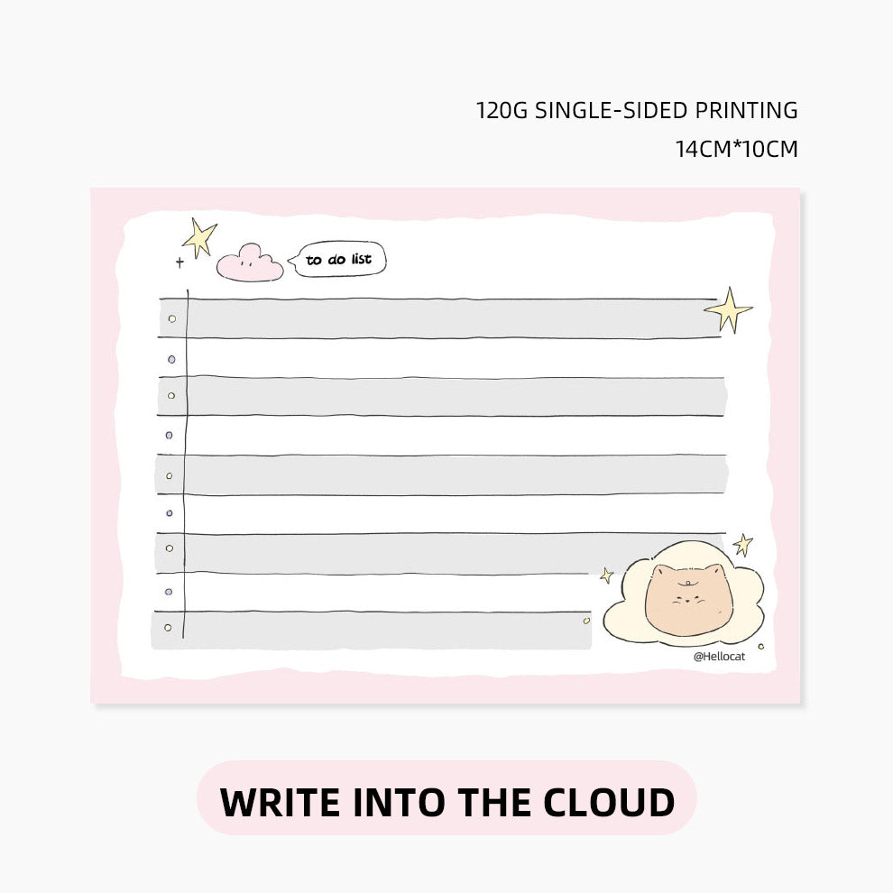 Hello Cat | Cloud Memo Note Pad