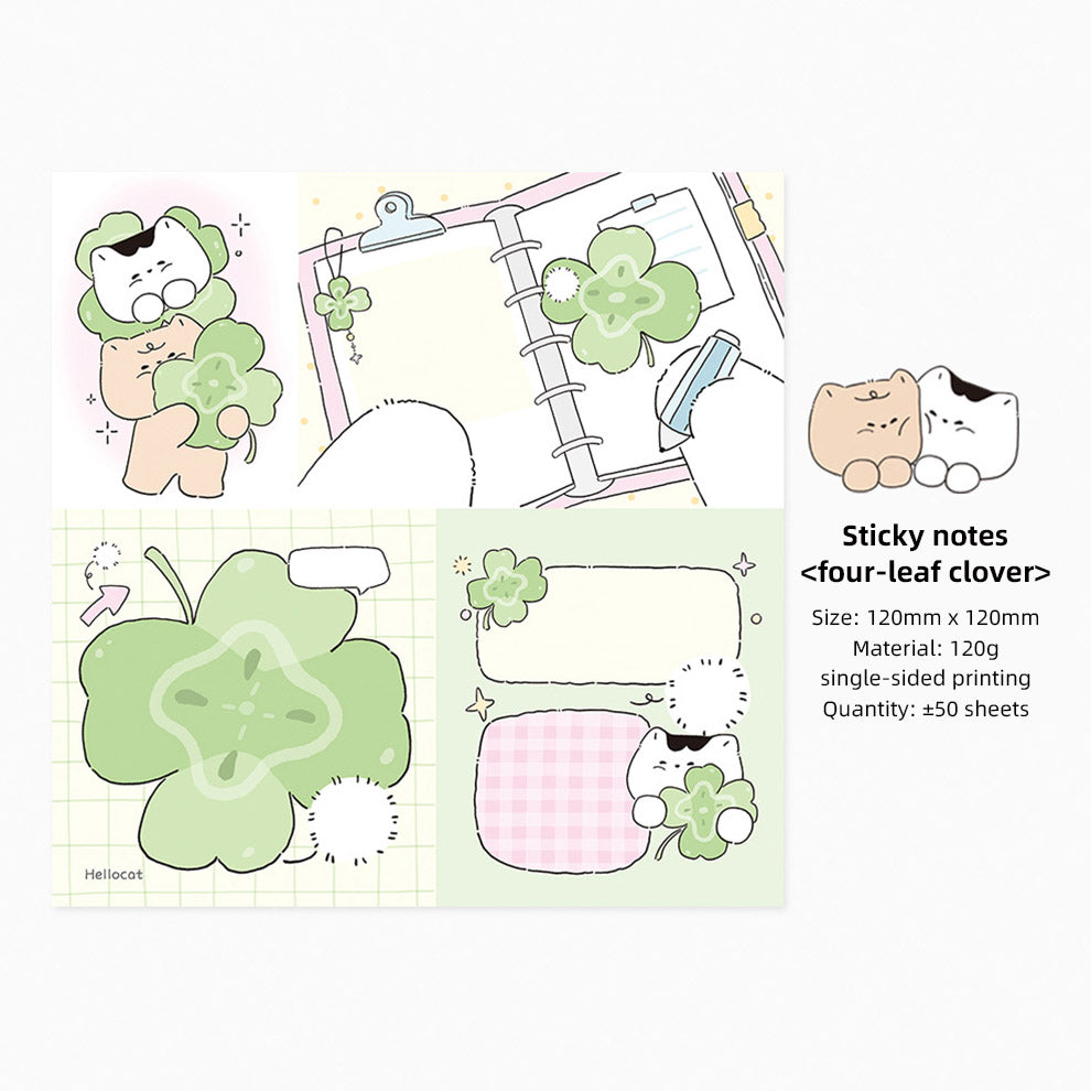 Hello Cat | Flower Patchwork Memo Note Pad