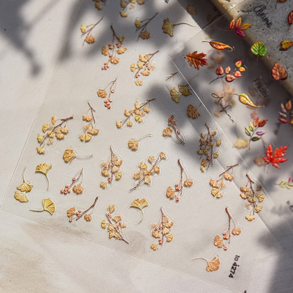 Autumn Leaf 5D Nail Deco Sticker