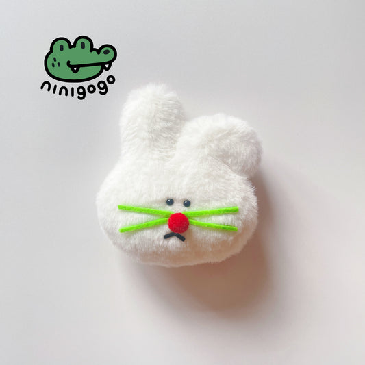 NINIGOGO | White Fold-ear Bunny Plush Charm