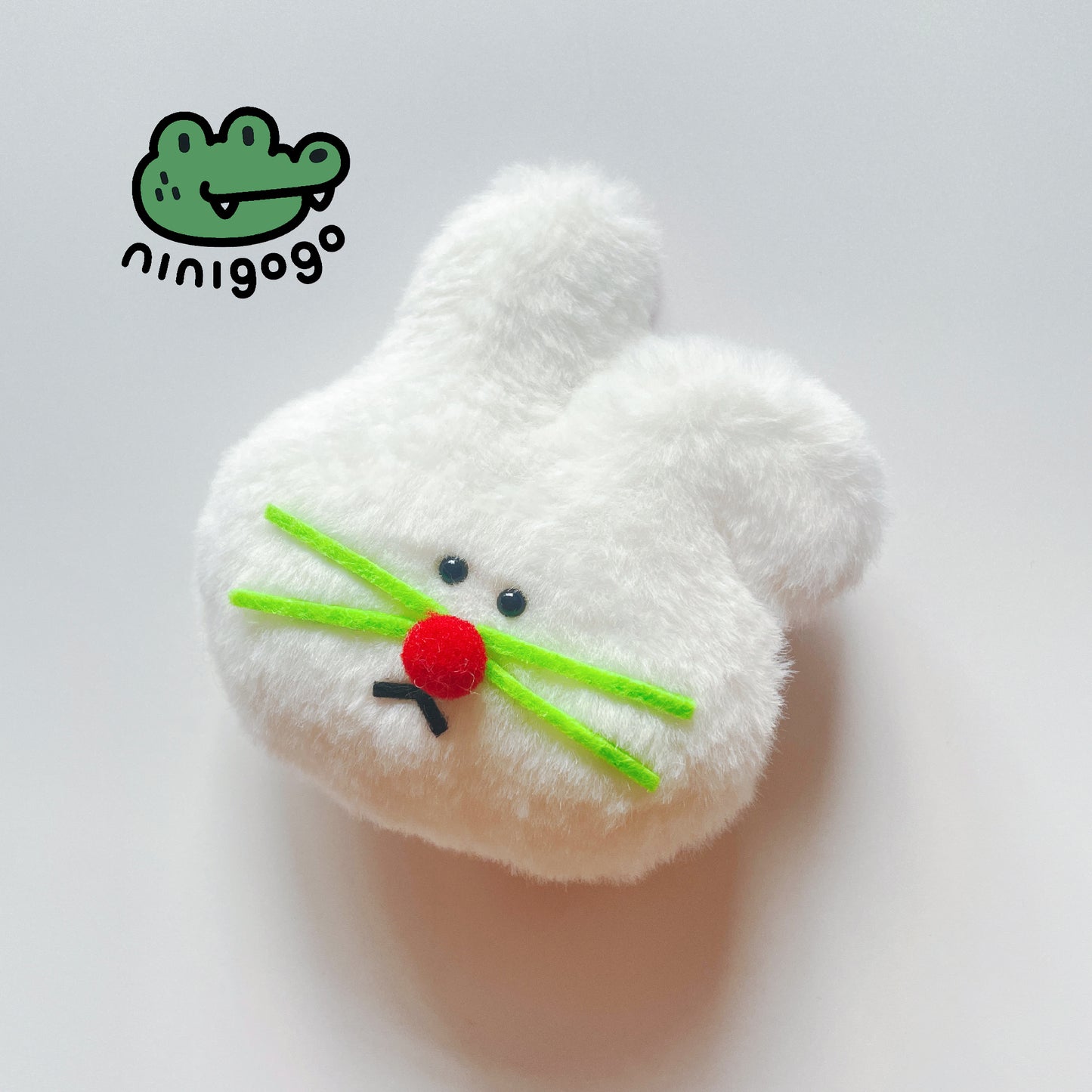 NINIGOGO | White Fold-ear Bunny Plush Charm