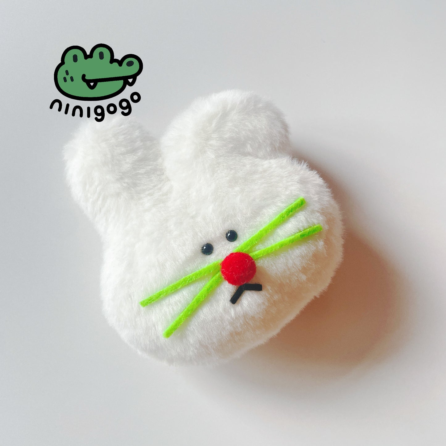 NINIGOGO | White Fold-ear Bunny Plush Charm