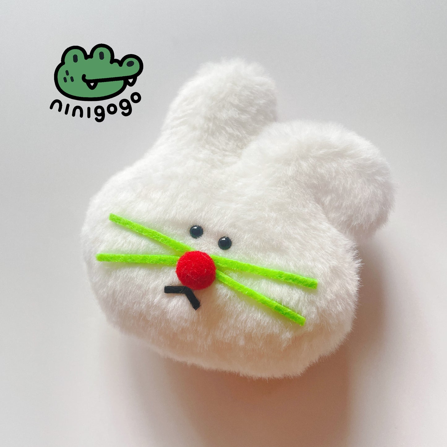 NINIGOGO | White Fold-ear Bunny Plush Charm