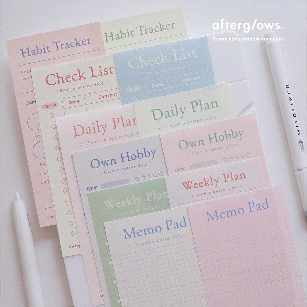 Afterglows | Daily Life Memo Note Pad