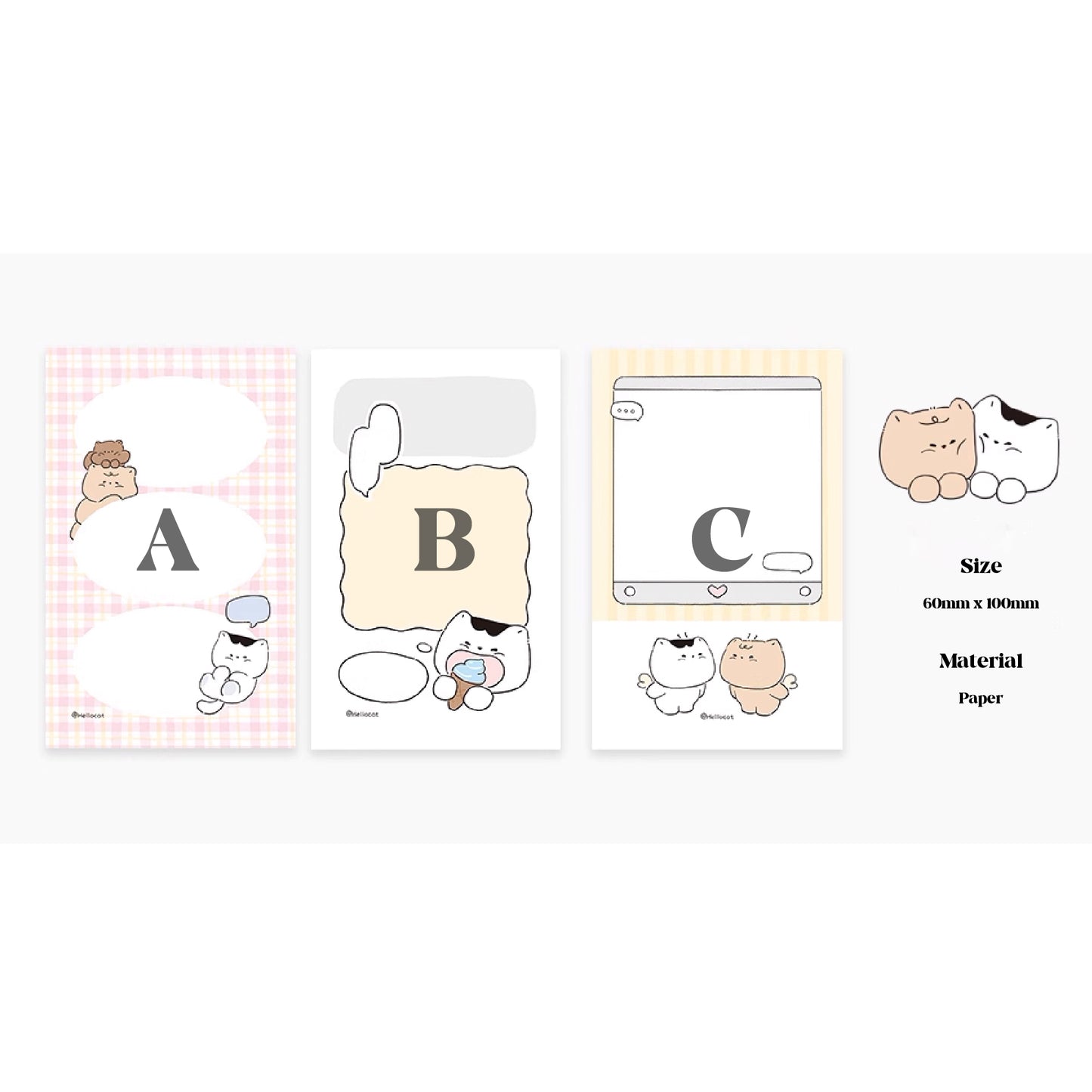 Hello Cat | Cat Memo Note Pad