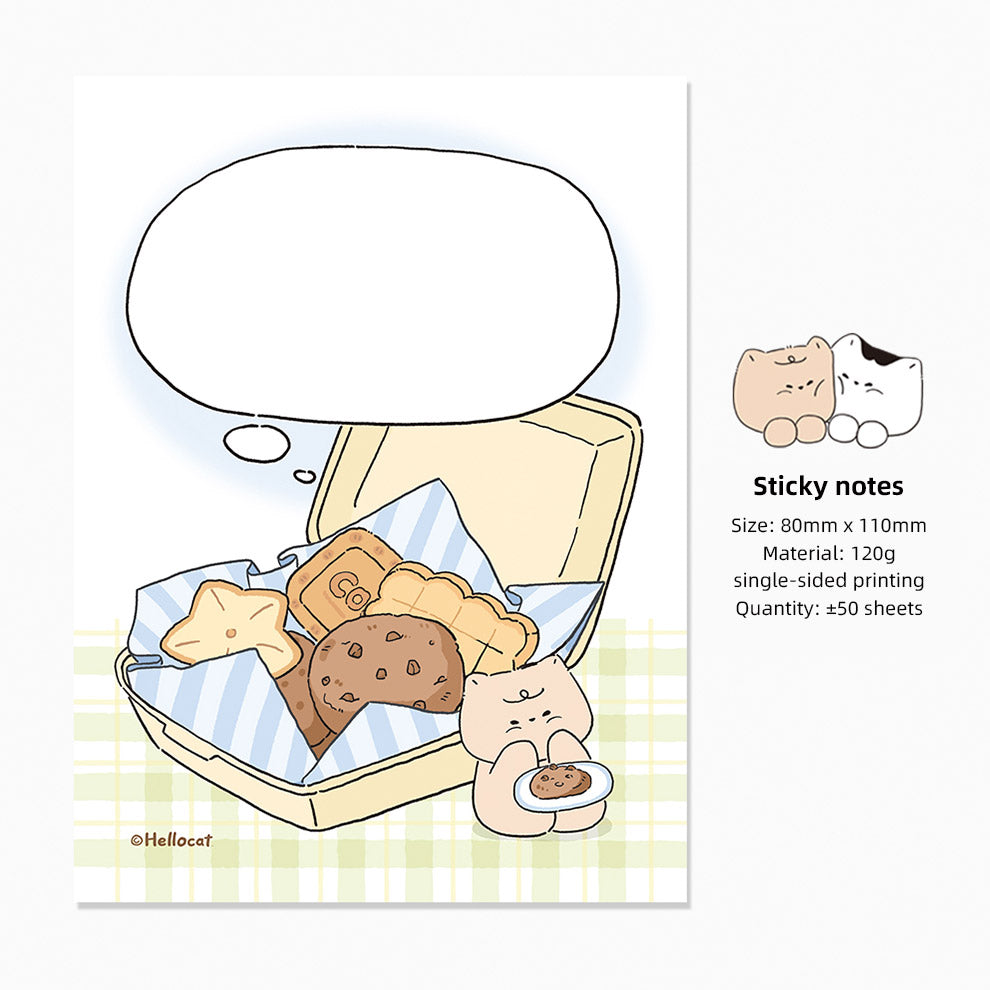 Hello Cat | Cookie Memo Note Pad