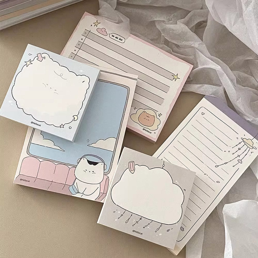 Hello Cat | Cloud Memo Note Pad