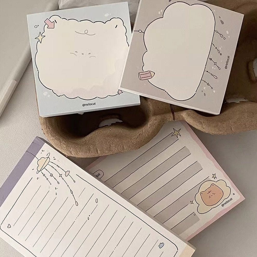 Hello Cat | Cloud Memo Note Pad