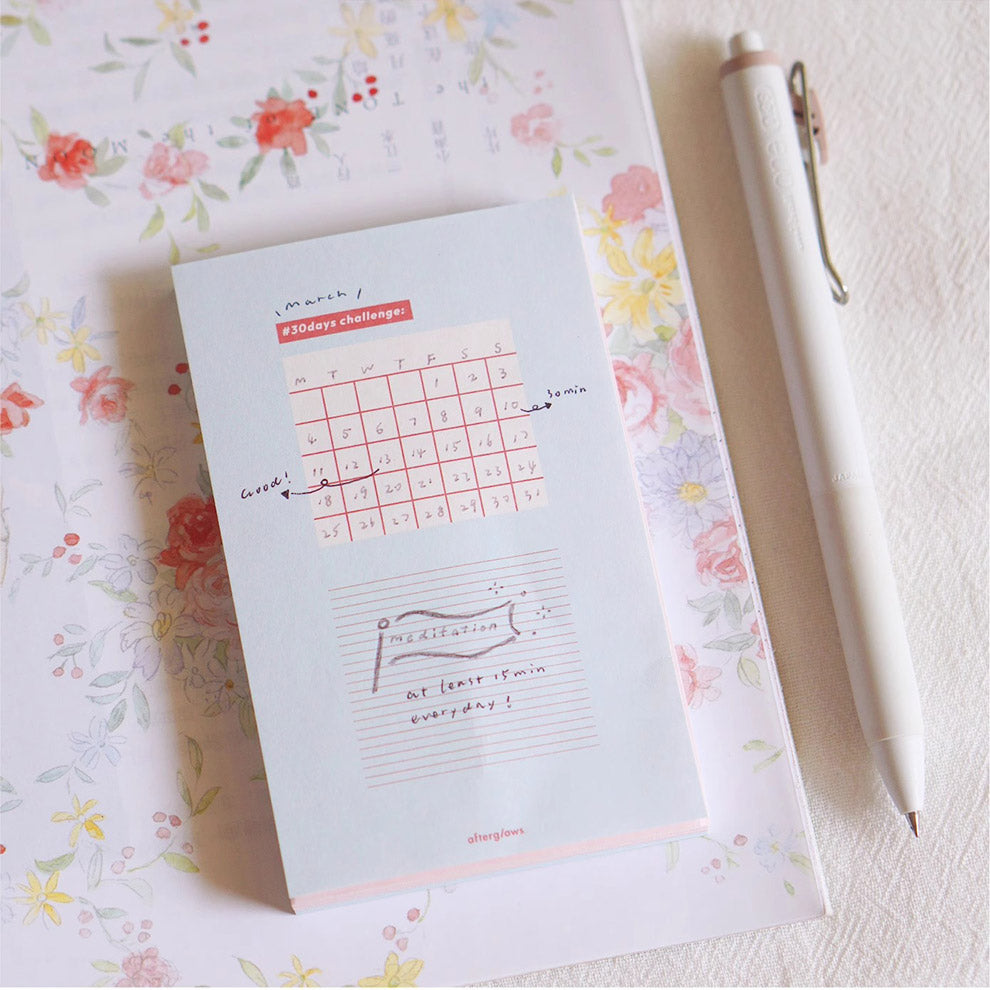 Afterglows | Habit Tracker Memo Note Pad