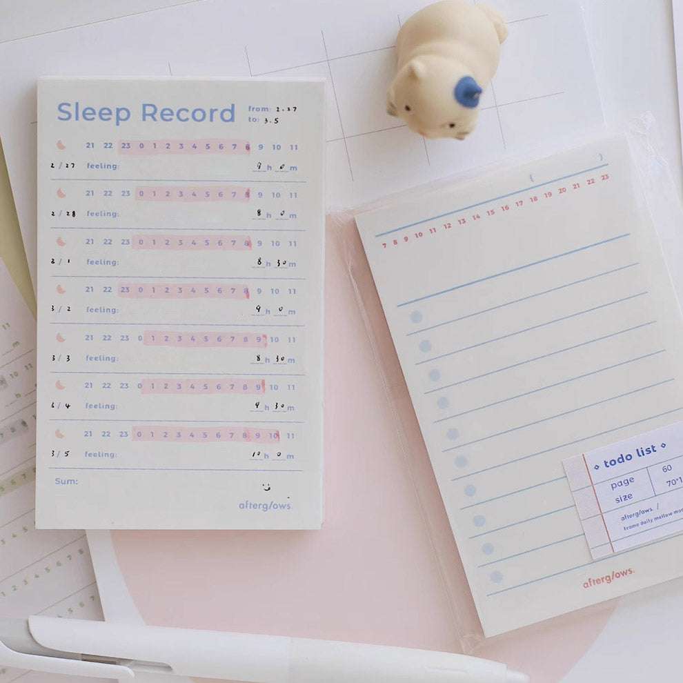 Afterglows | Sleep Record Memo Note Pad