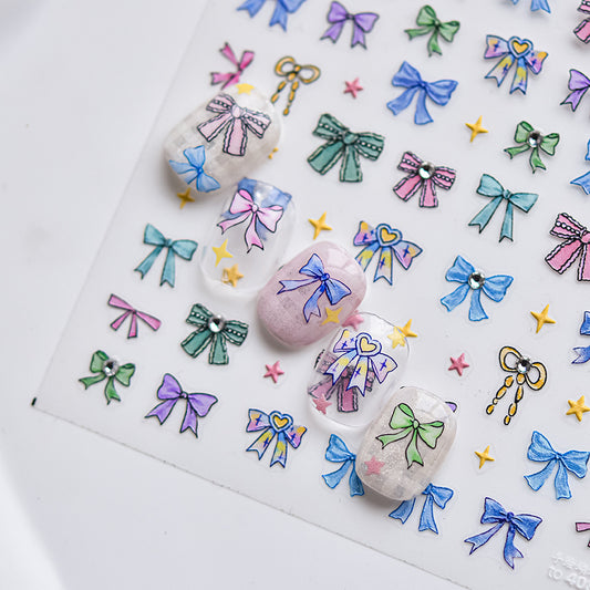 Bowknot Diamond Nail Deco Sticker