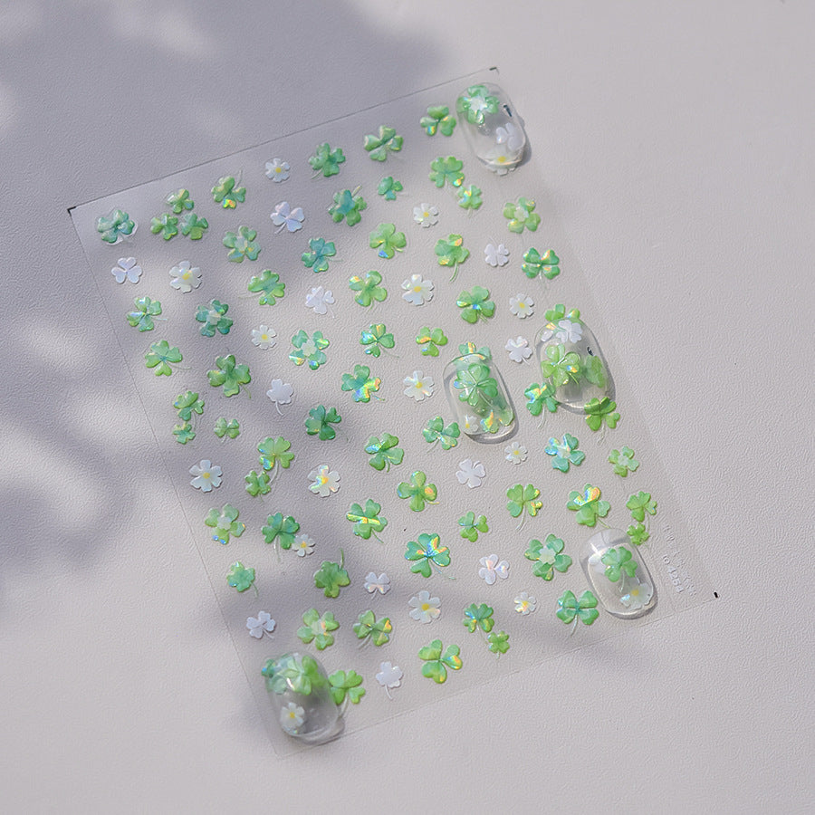 Four-leaf Clover Jelly Nail Deco Sticker