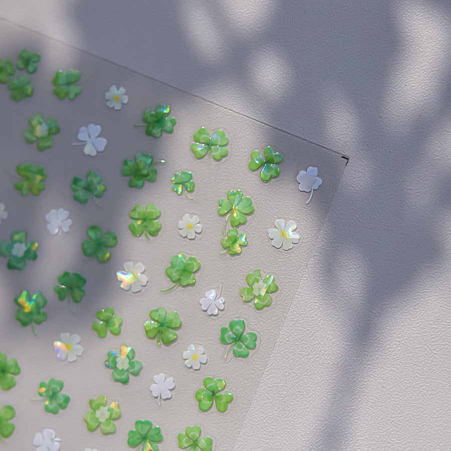 Four-leaf Clover Jelly Nail Deco Sticker