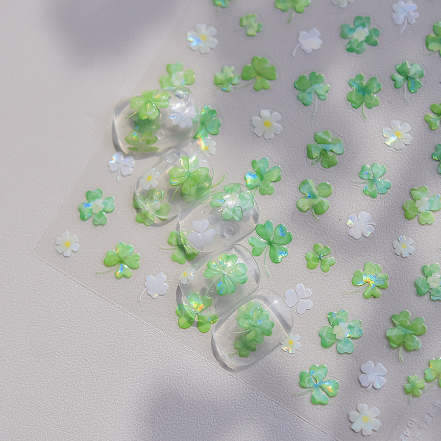 Four-leaf Clover Jelly Nail Deco Sticker