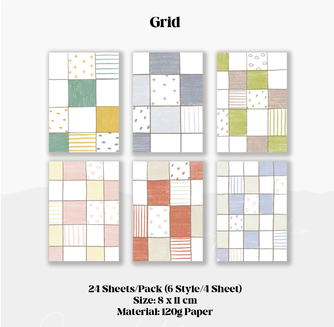 Orange Studio | Season Grid Memo Note Pad