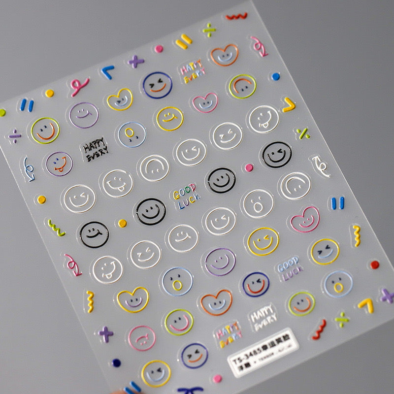 Emoji 5D Nail Deco Stickers