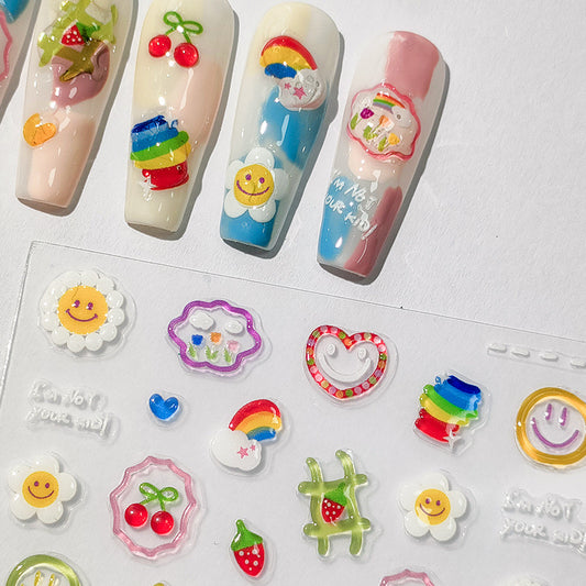 Emoji 5D Jelly Nail Deco Stickers