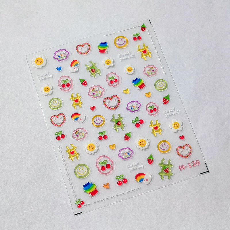 Emoji 5D Jelly Nail Deco Stickers