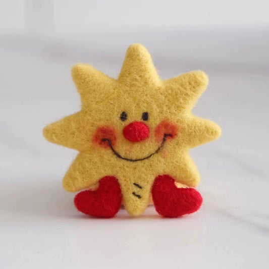 NINIGOGO | Sun Star Needle Felted Brooch