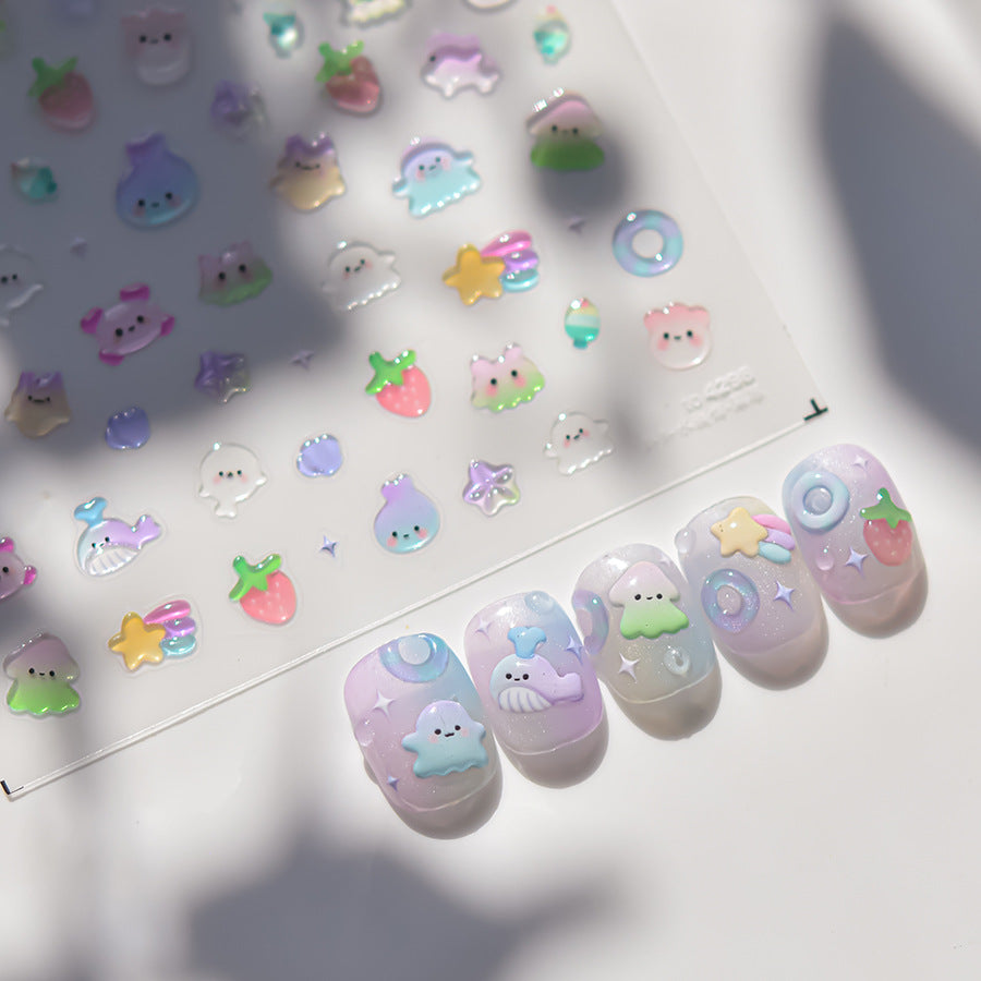 Jelly Fish Nail Deco Sticker