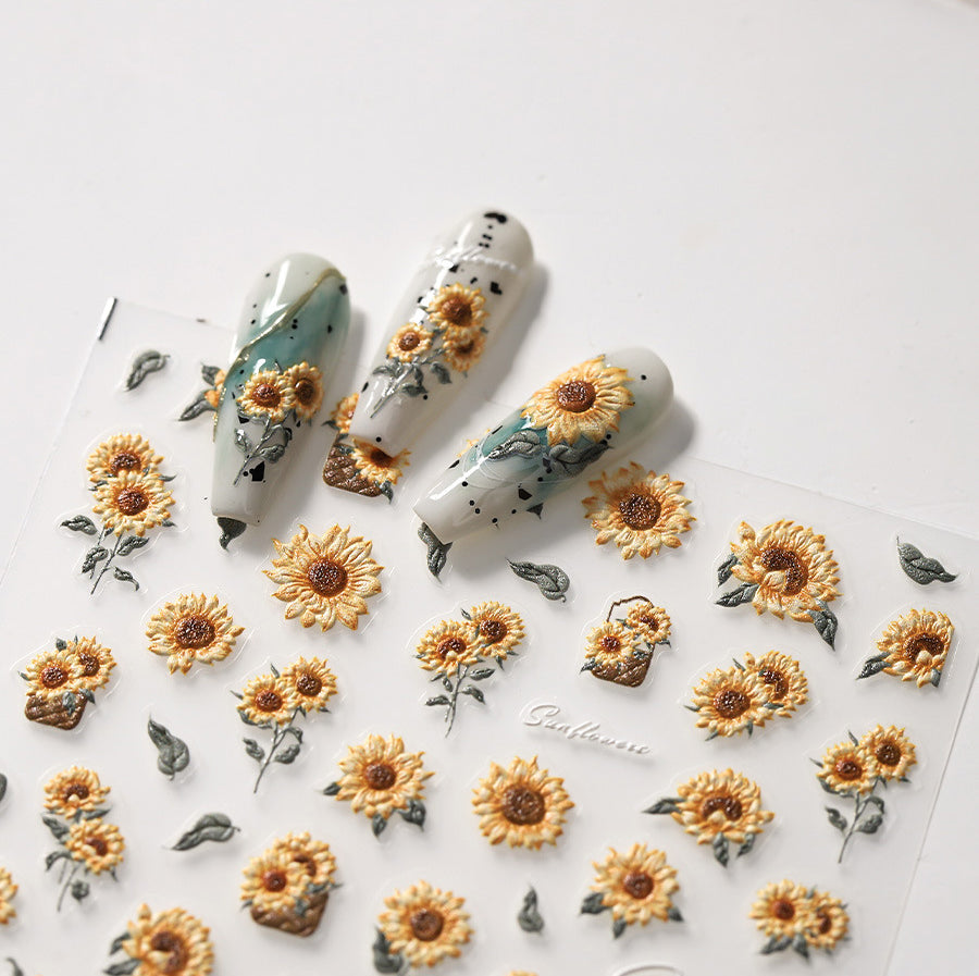 Sunflower Nail Deco Sticker