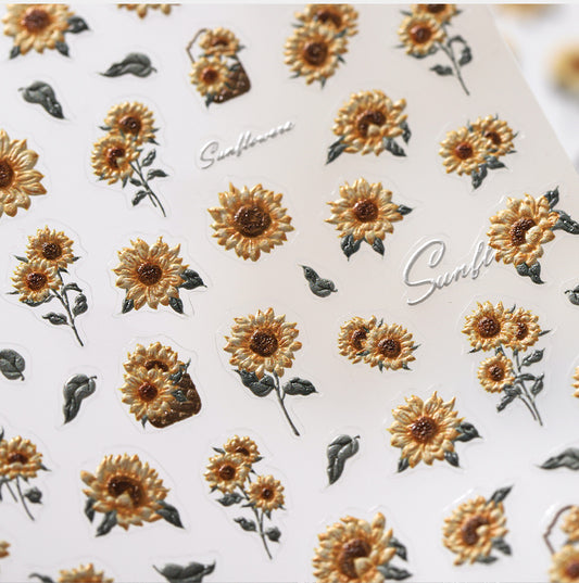 Sunflower Nail Deco Sticker