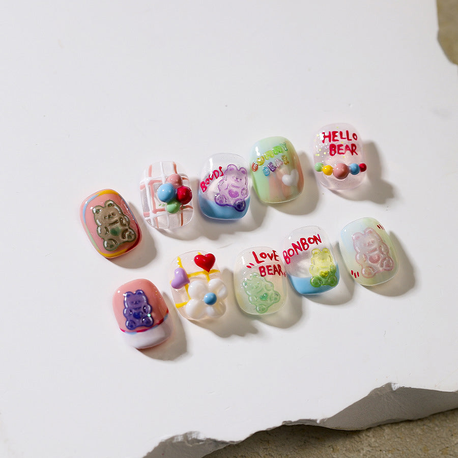 Candy Bear Jelly Nail Deco Sticker