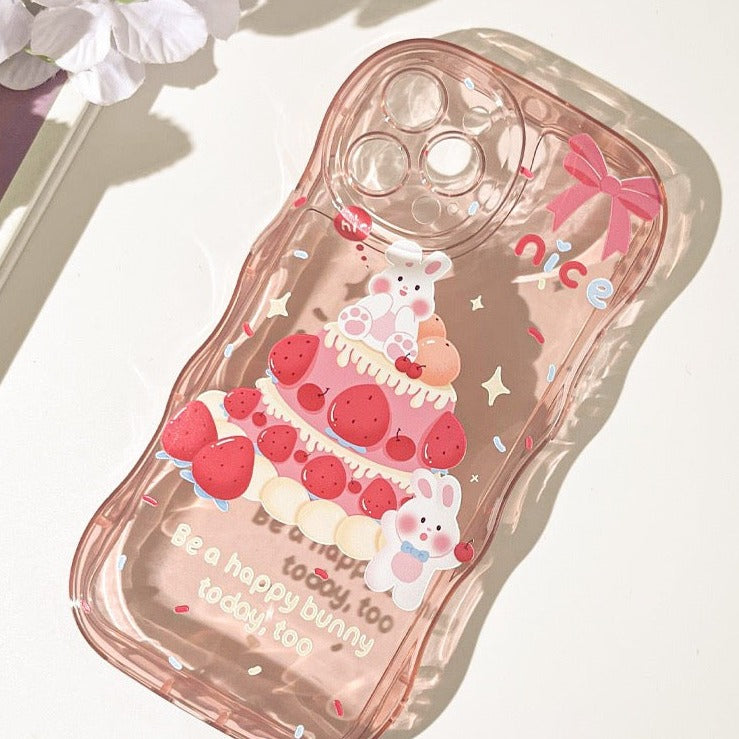 Strawberry Cake Bunny iPhone case
