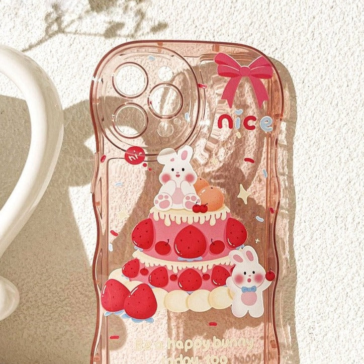Strawberry Cake Bunny iPhone case