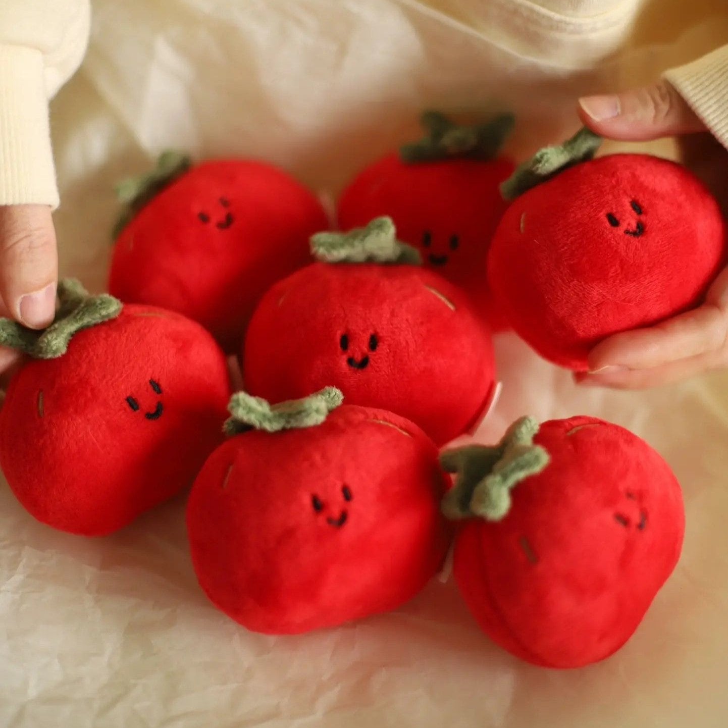 Daily White | Tomato Plush Charm